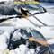 Gardenised Aluminum Snow Brush & Ice Scraper Non-Slip Foam Grip Winter Car Tool with Scratch-Free Bristles for Cars, SUVs & Trucks